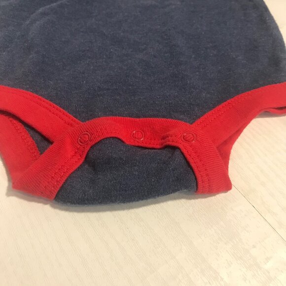 The Beatles Baby Bodysuit 6-12M Long Sleeve Navy Red Cotton Blend Snap Closure - Picture 3 of 6